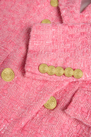 KNIGHTSBRIDGE BLAZER IN PINK POP BOUCLE