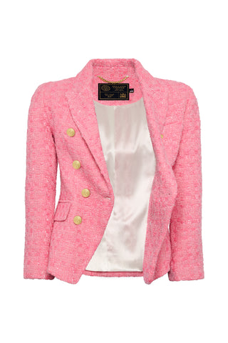 KNIGHTSBRIDGE BLAZER IN PINK POP BOUCLE