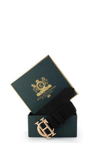 HC Classic Black Belt in Suede