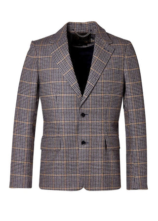 The Single Breasted Blazer Prince Of Wales Navy