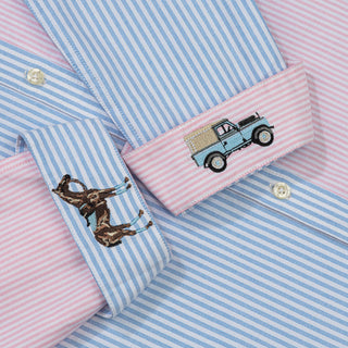 Ladies Multi Stripe Oxford Shirt