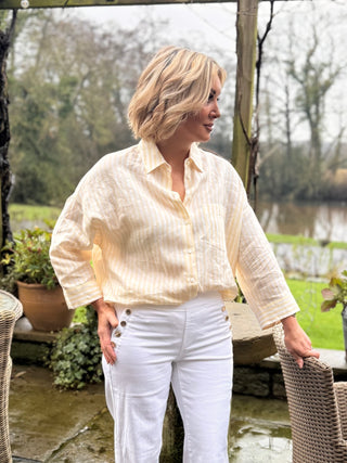 PANETTO SHIRT IN LIGHT YELLOW STRIPE