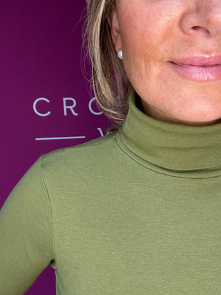 Olive Luxe Ladies Cosy Roll Neck Top