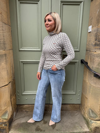 WOMENS KELMARSH TOP STONE PRINT