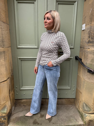 WOMENS KELMARSH TOP STONE PRINT