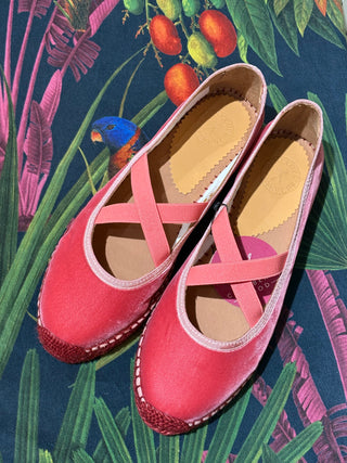 CHICO VELVET ESPADRILLE ROSE