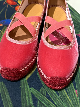 CHICO VELVET ESPADRILLE ROSE