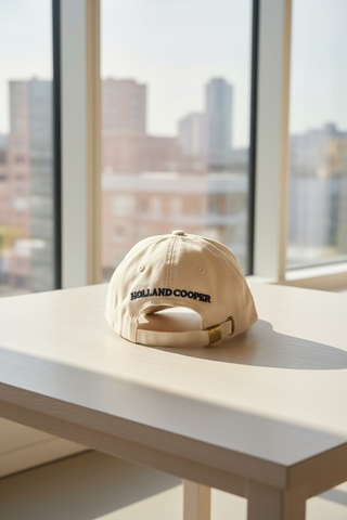 MONOGRAM CAP ECRU NAVY