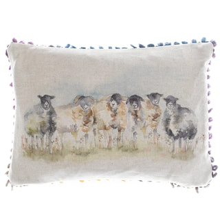 Come By Printed Cushion Natural: Natural / Feather Filled / 25 x 35cm