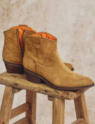 Cassidy Suede Cowboy Boot - Tan