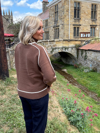Tanya Pullover in Chocolate Chip