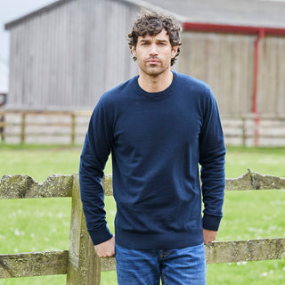 Mens Hartland Crew Knit - Navy