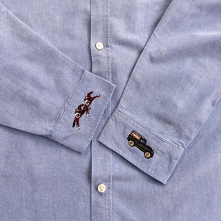 Race Day Oxford Blue Shirt