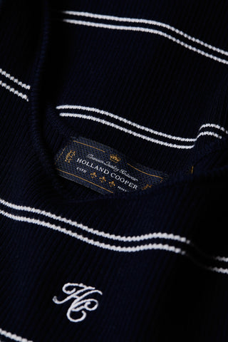 Juliet Knit Maxi Dress Ink Navy Stripe