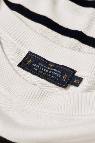 Kelsie Crew Neck Knit Natural Stripe