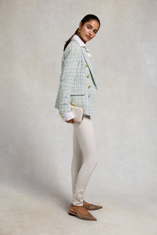 KNIGHTSBRIDGE BLAZER IN DARWIN GREEN BOUCLE