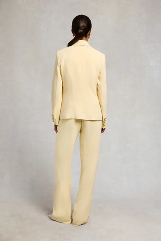 KNIGHTSBRIDGE BLAZER LINEN IN LEMON LINEN