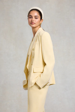 KNIGHTSBRIDGE BLAZER LINEN IN LEMON LINEN