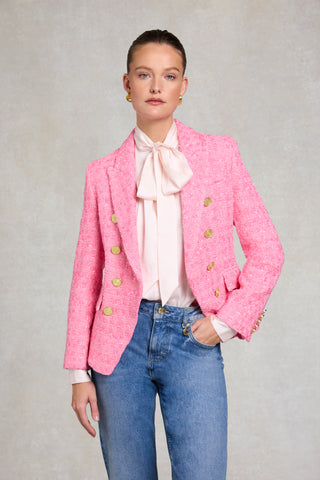 KNIGHTSBRIDGE BLAZER IN PINK POP BOUCLE