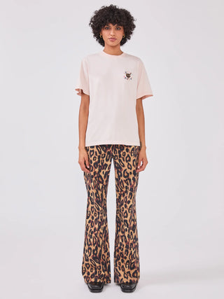 LEOPARD LOGO T-SHIRT PEACH