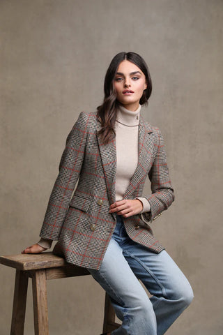 Double Breasted Blazer Orange Windsor