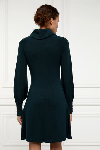 Chamonix Fit & Flare Dress in Deep Emerald
