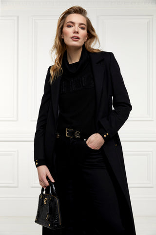 Daisy Roll Neck Knit Black