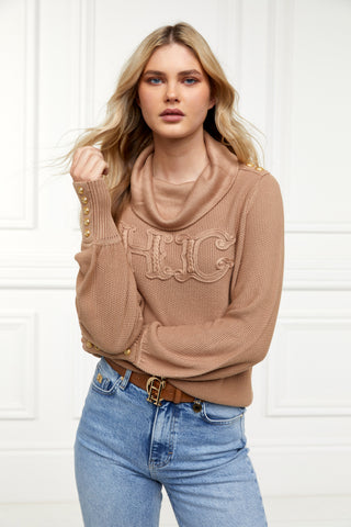 Daisy Roll Neck Knit Camel