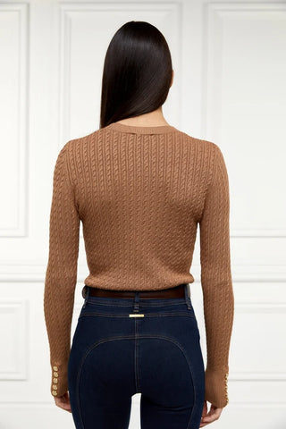 PRINCETON CREW NECK KNIT - Dark Camel