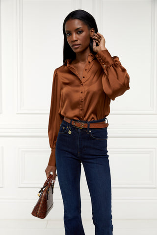Isla Satin Shirt Copper
