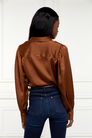 Isla Satin Shirt Copper