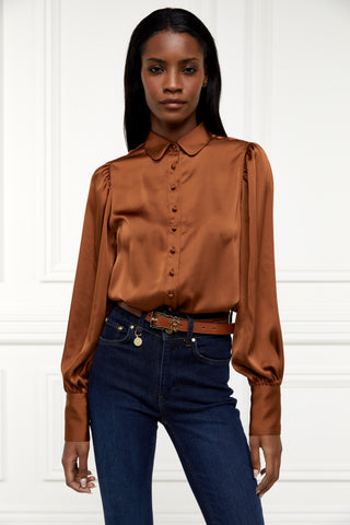 Isla Satin Shirt Copper