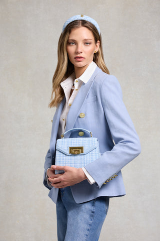 MINI CHELTENHAM BAG ICE BLUE BOUCLE