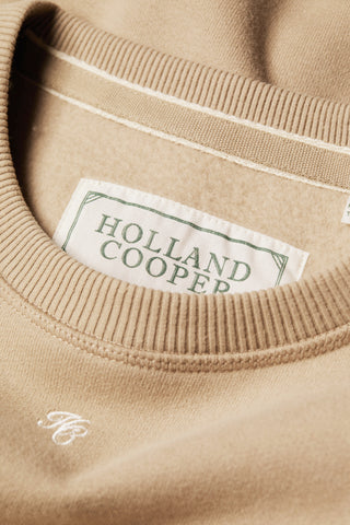Monogram Crew Neck Sweat Oatmeal