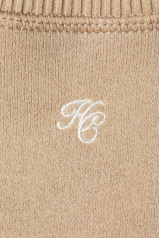 Monogram Crew Neck Sweat Oatmeal