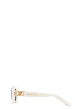 Paris Narrow Sunglasses Ecru