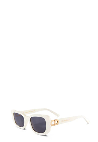 Paris Narrow Sunglasses Ecru