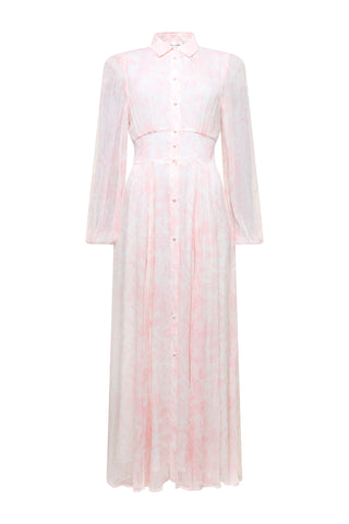 PAROS SHIRT DRESS TROPICAL PINK PAISLEY