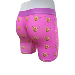 Pink Highland Cow Boxers