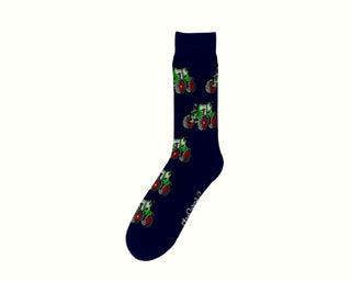 Dark Green Tractor Socks