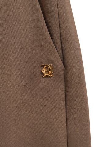 PLEATED WIDE LEG TROUSER MOCHA