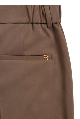 PLEATED WIDE LEG TROUSER MOCHA
