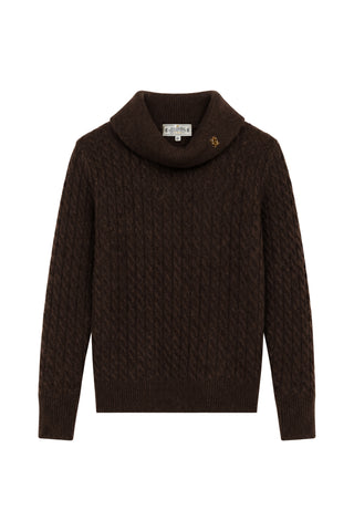 POLLY ROLL NECK KNIT - CHOCOLATE