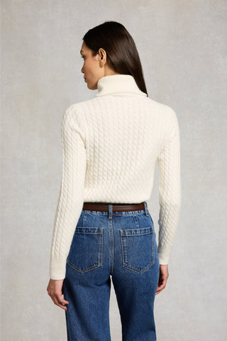 POLLY ROLL NECK KNIT - WINTER WHITE