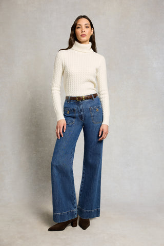 POLLY ROLL NECK KNIT - WINTER WHITE