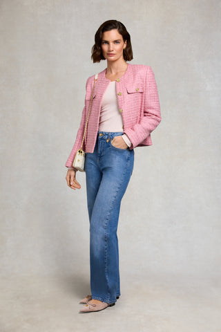 REBECCA LONG SLEEVE TOP PALEST PINK