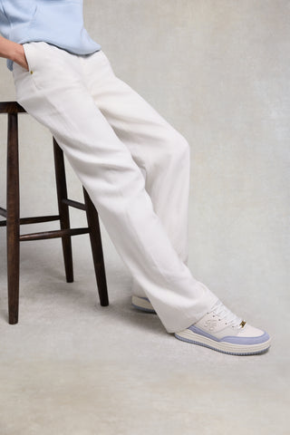 RETRO TRAINER CREAM SMOKY BLUE