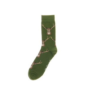 Gamekeeper Stag Socks Green