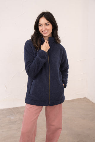 Ladies Seashell Fleece - Navy