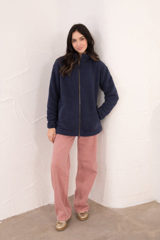 Ladies Seashell Fleece - Navy